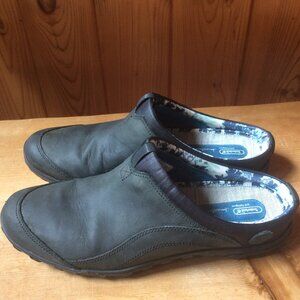 Timberland Smartwool Blue/Gray Leather Anti-Fatigue Slip On Mule Slides Size 9